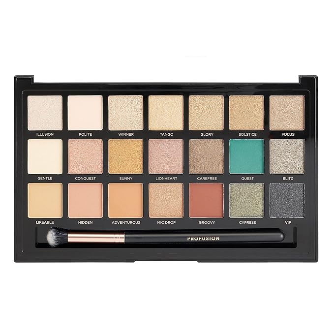 Profusion Cosmetics 21 Shade Eyeshadow Palette Collection &