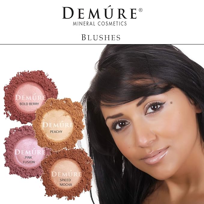 Demure Mineral Blush Makeup (Spiced Mocha), Loose Powder By Demure