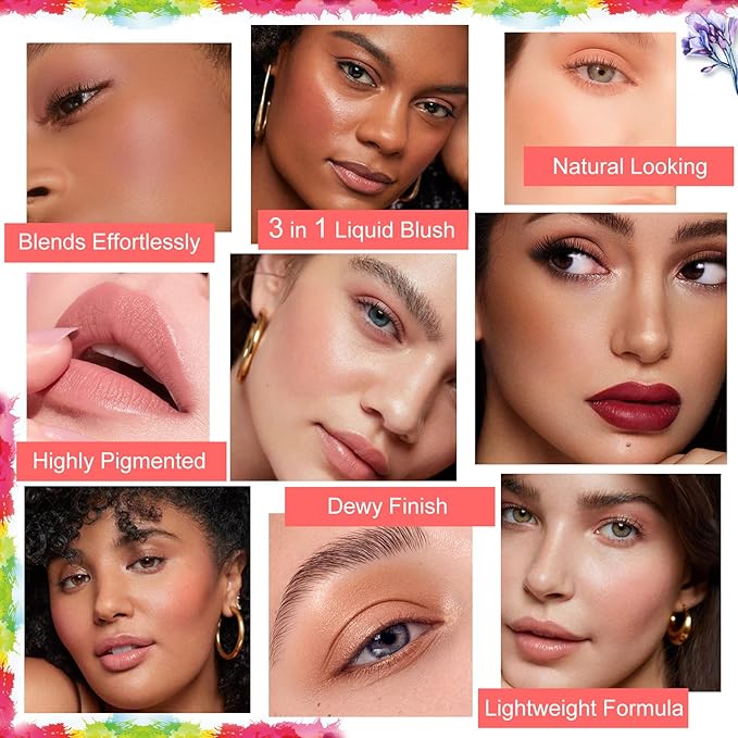 Brown Dark Liquid Blush Makeup, Liquid Blush for Oz (06#)