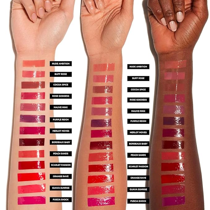 Deck of Scarlet Threeway Solid Lip Oil, Vegan Formula With Hyaluronic Acid and Hydrating Oil Blend, Glossy Finish - Buff Rose