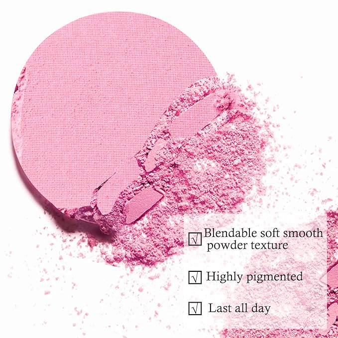 Boobeen Single Color Blush Face Blush Palette Matte Lightweight (#02)
