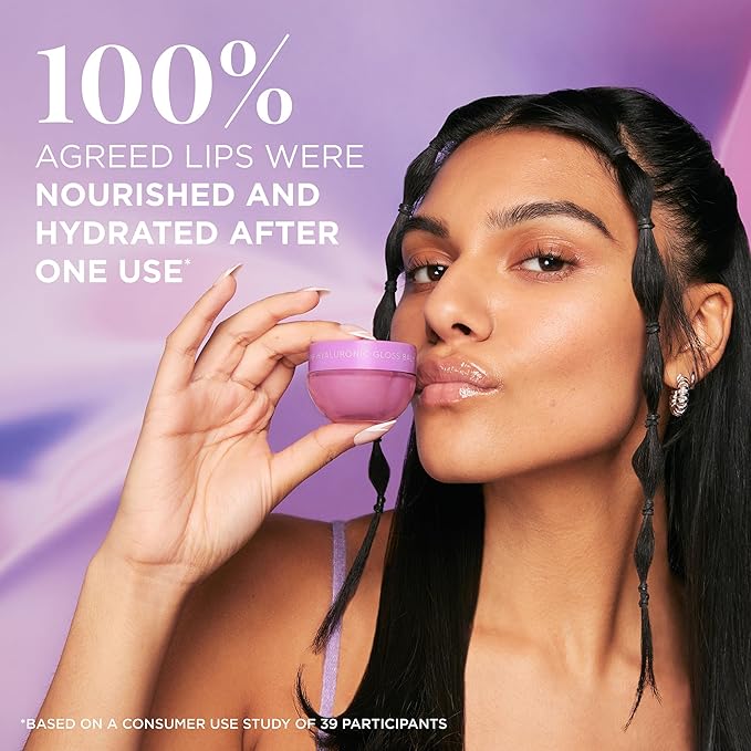 Glow Recipe Hyaluronic Acid Plumping Lip Balm for Women & Men - Clear, Hydrating High-Shine Gloss + Overnight Dry Lips Treatment for a Smooth, Fuller Look - Makeup Prep, Korean Skin Care, 15ml