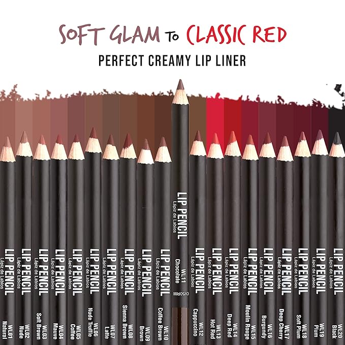 KISS New York Professional Slim Lip Pencil, Creamy Soft Lip Liner, Smooth Long-Lasting Rich Lip Color, Natural Lip Makeup, Water-Resistant Lip Crayon (Chocolate)