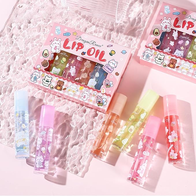 6 Pcs Roll On Lip Oil,Plumping Lip Oil Oil,Plumping