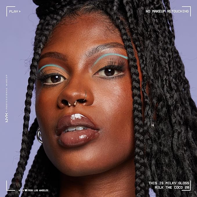 NYX PROFESSIONAL MAKEUP This Is Milky Gloss, Lip Gloss with 12 Hour Hydration, Vegan - Milk The Coco (Dark Chocolate)