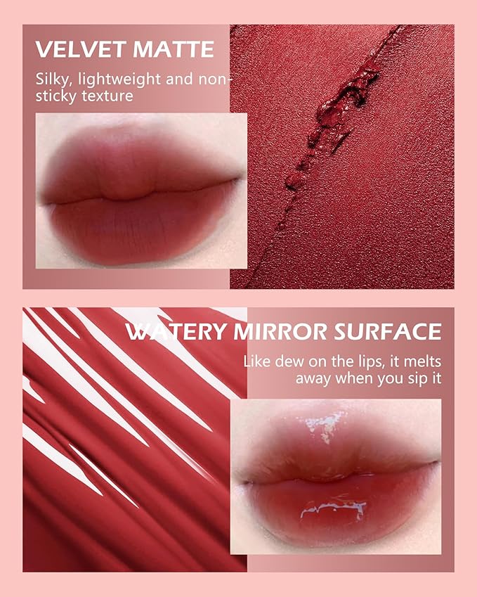 Matte Liquid Lipstick & Glow Lip Oil Gloss Glow