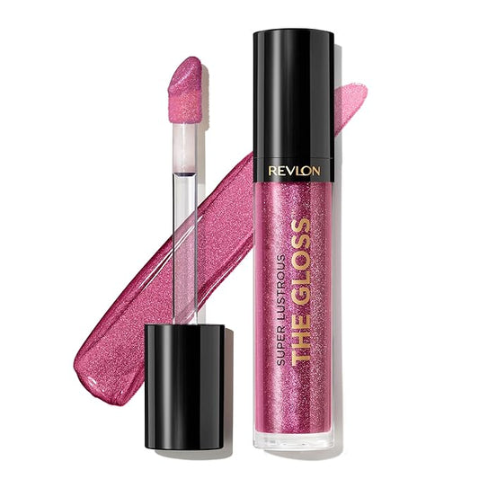 Revlon Super Lustrous Lip Gloss, Non-Sticky, Hydrating, High Shine Finish, 275 Dusk Darling, 0.13 oz