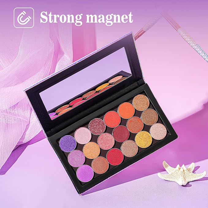 Lolalet 2 Pack Magnetic Makeup Palettes, Empty Magnetic