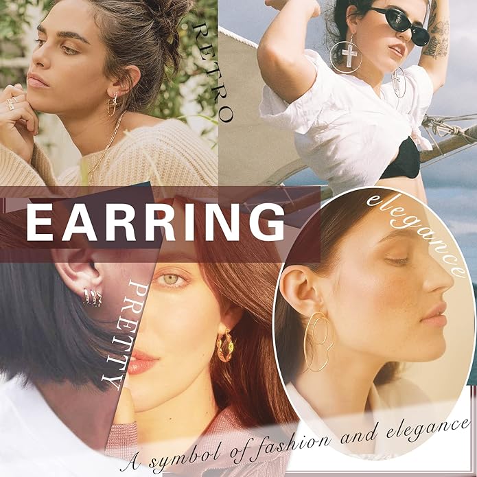 Punk Exaggerated Circle Drop Earring Long