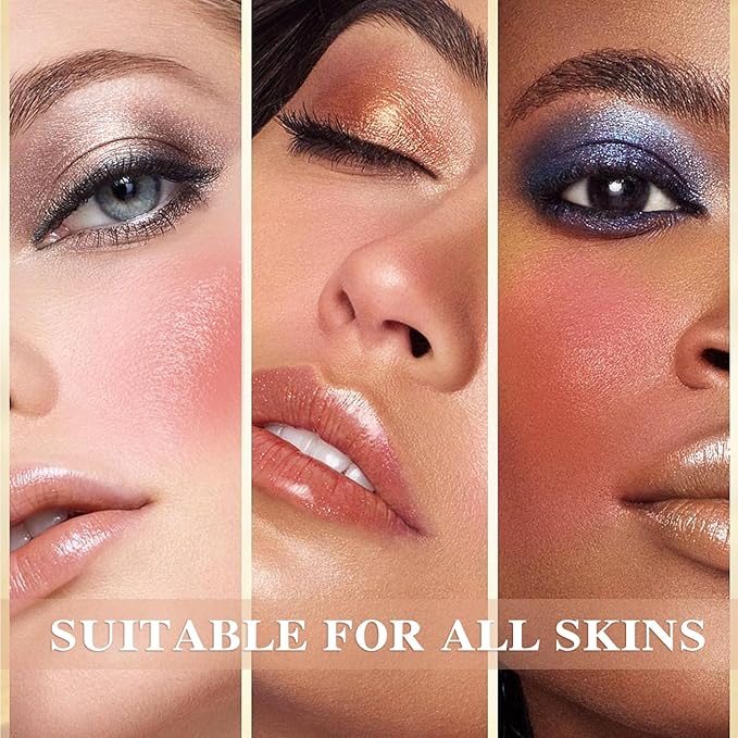 Cream Blush Stick with Brush,Waterproof Multi Cream Blush Skin C1