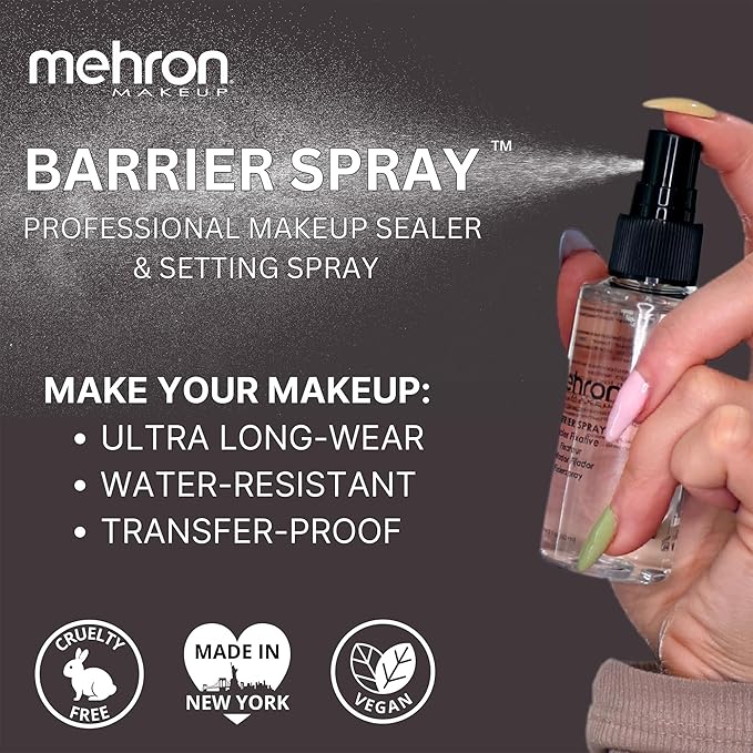 Mehron Makeup Barrier Spray | Setting Spray for oz () 60 ml