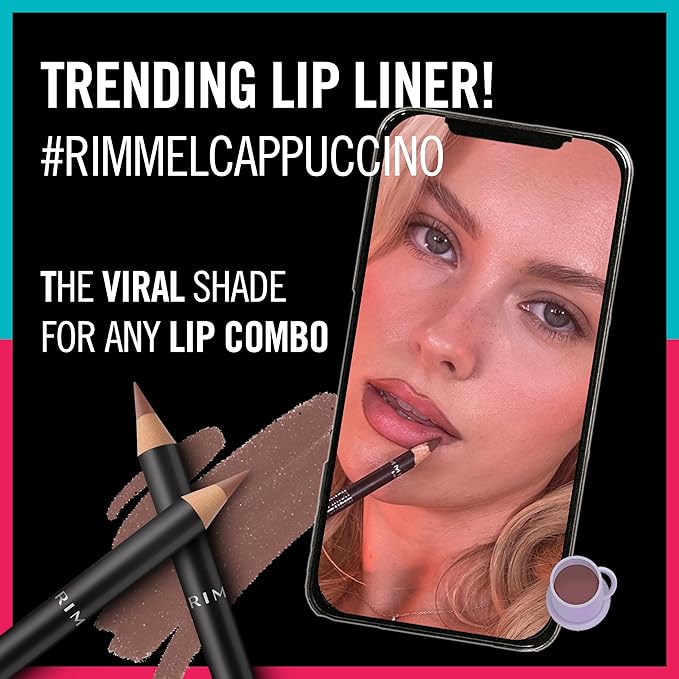Rimmel Lasting Finish 8HR Soft Lip Liner Pencil - Vibrant, Blendable Formula to Lock Lipstick in Place for 8 Hours - 110 Spice, .04oz