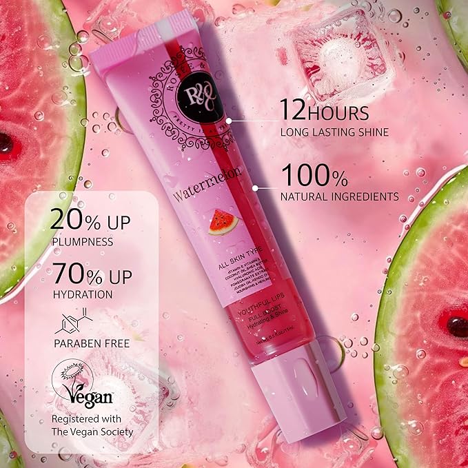 ROSÉE & CO Rosee Lip Gloss Vegan & Cruelty Free Treatment, Professional Make up, Long Lasting Glossy with Shea Butter, Moisturize, Protect & Smooth, High Shine, Non-Sticky - Set of 4-3