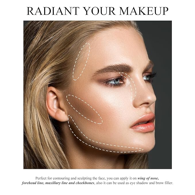 KYDA Face Sculpting Contour Palette, Natural Shimmer Smooth