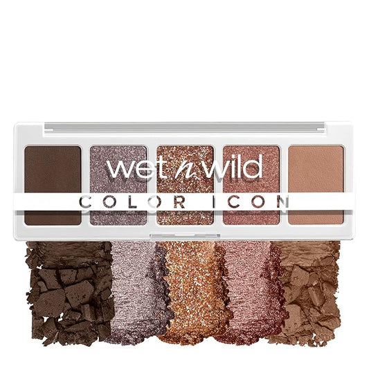 wet n wild Color Icon Eyeshadow Makeup 5 Pan Palette, Matte, Shimmer, Metallic, Long Wearing, Rich Buttery Pigment, Cruelty Free - Camo-flaunt
