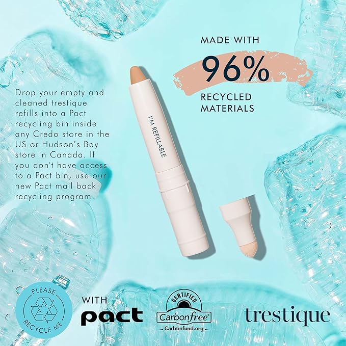 Trestique Concealer Crayon, Refillable Makeup Concealer With Built-In