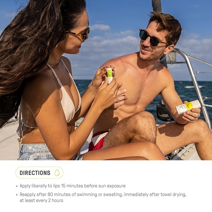 Raw Elements Organic Outdoor Sunscreen Lip Balm Rescue - SPF 30, UVA-UVB Protection, Reef-Safe, Non-Nano Zinc, Water Resistant, 0.15 oz (Pack of 1)