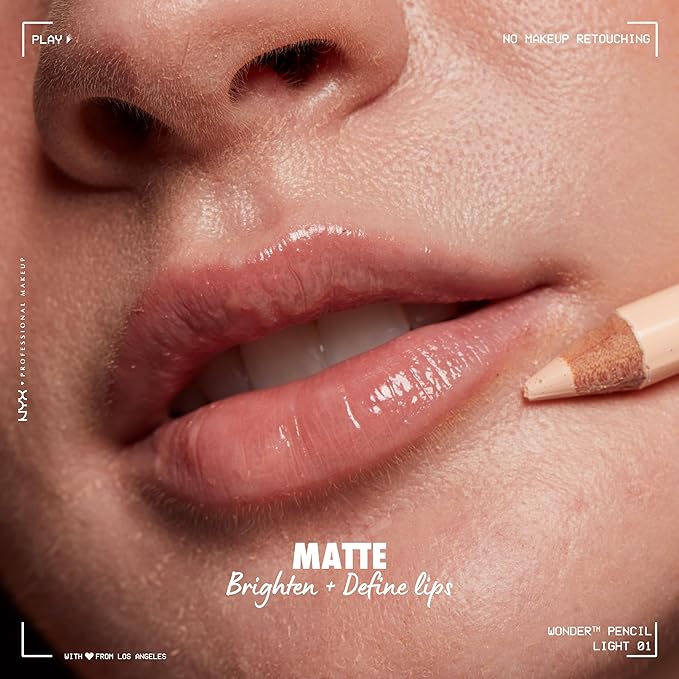 NYX PROFESSIONAL MAKEUP Wonder Pencil, Multi-Use Micro Highlighter & Concealer Stick - Light