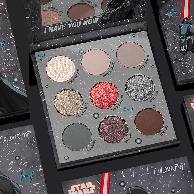 ColourPop x Star Wars Makeup Palette - Shadow Palette with Matte, Metallic, Matte Sparkle & Glitter Finishes - High-Pigment Makeup with a Long-Wearing Formula - Darth Vader (0.3 oz)