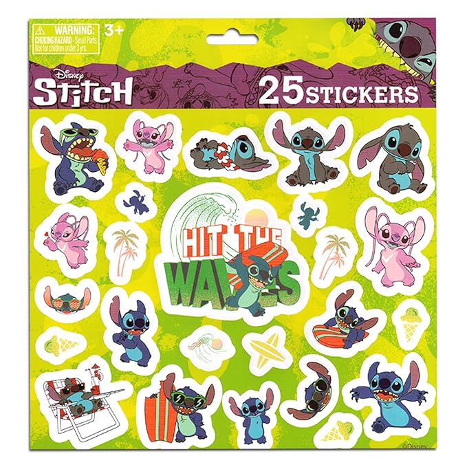 Stitch Lip Gloss Bundle for Girls – 5 Pack of Stitch Glosses for Lips in Assorted Flavors Plus Stickers, More | Stitch Party Favors for Kids