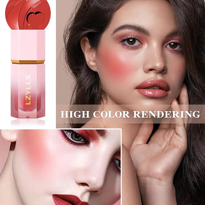 Cream Blush Stick with Brush,Waterproof Multi Cream Blush Skin C3