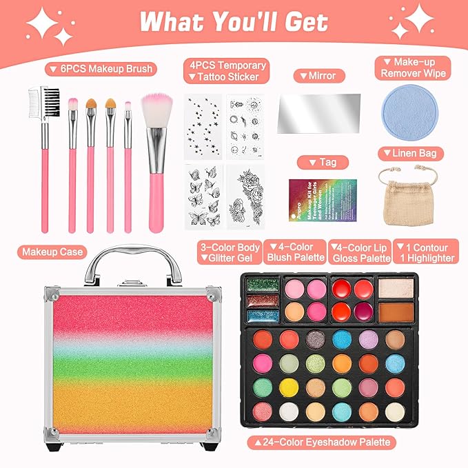 Anpro All-In-One Makeup Carry Case with Pro Teen