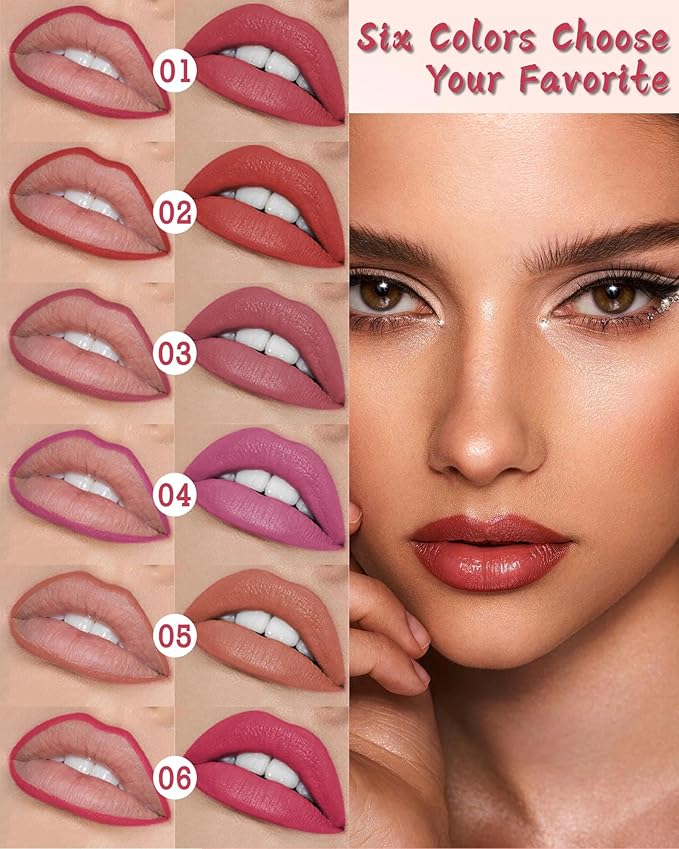 Lip Stain Marker Pen, Berry Pink Lip Liner Longlasting