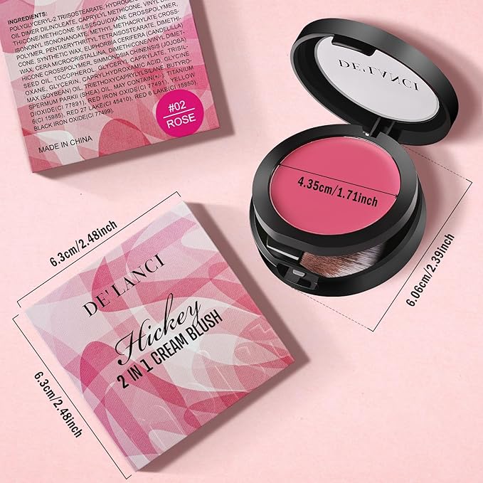 Multi-Purpose Cream Blush for Cheeks & Lip &