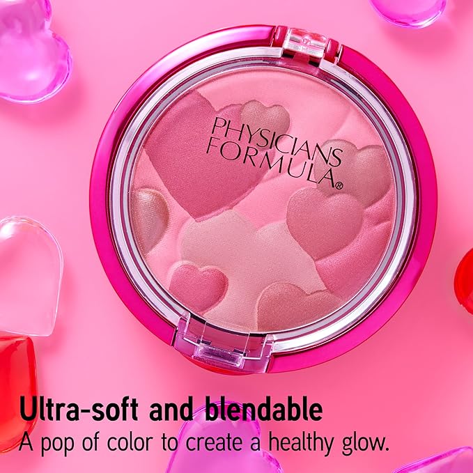 Physicians Formula Happy Heart Glow & Mood Boosting Blush, Natural, Dermatologist Tested - Rose