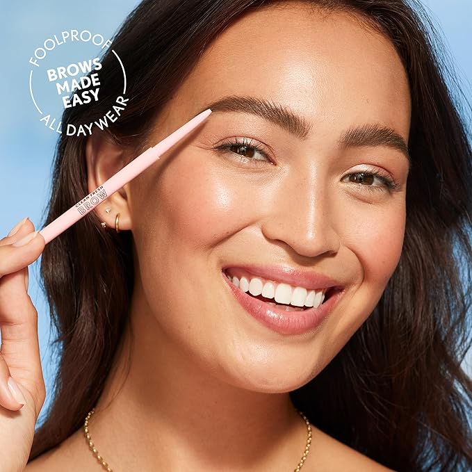 Covergirl Clean Fresh Brow Nano, 400 Soft Brown, Eyebrow Pencil, Ultra-Precise Tip, Waterproof, Transfer-Resistant, Built-In Spoolie, Vegan Formula, 0.001oz