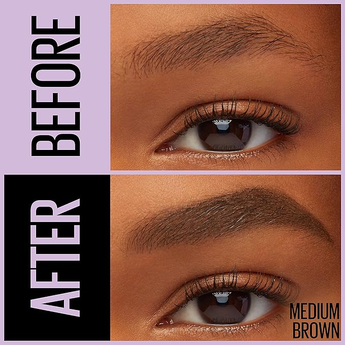 Maybelline Express Brow 2-In-1 Pencil and Powder Eyebrow Makeup, Medium Brown, 1 Count