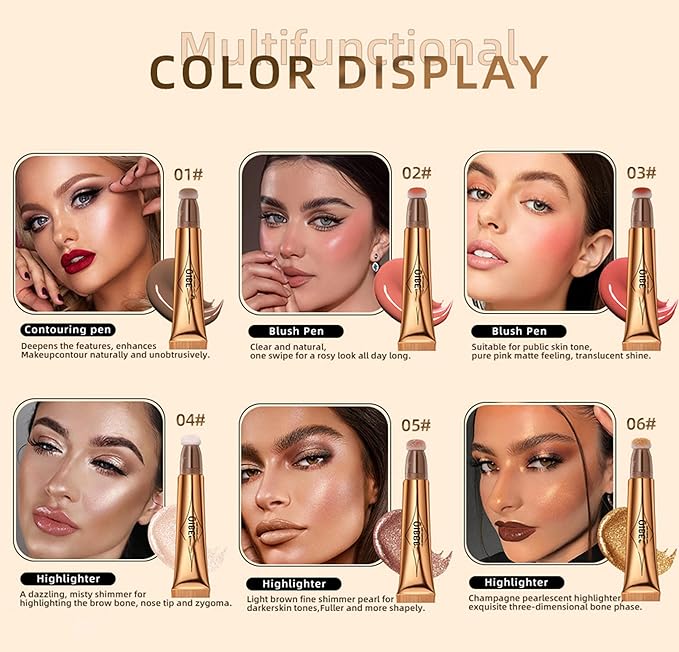 MAEPEOR Liquid Blush Stick Pink Cream Liquid Blush Cream Pink)