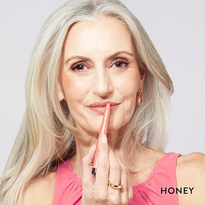 LAURA GELLER NEW YORK Kajal Longwear Matte Lip Color | Transfer Proof Nourishing Formula with Built In Sharpener| Honey