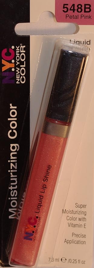 N.Y.C. New York Color Liquid Lip Shine Lip Gloss - Petal Pink 548