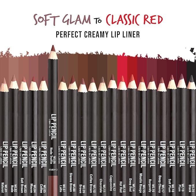 KISS New York Professional Slim Lip Pencil, Creamy Soft Lip Liner, Smooth Long-Lasting Rich Lip Color, Natural Lip Makeup, Water-Resistant Lip Crayon (Nude Truffle)