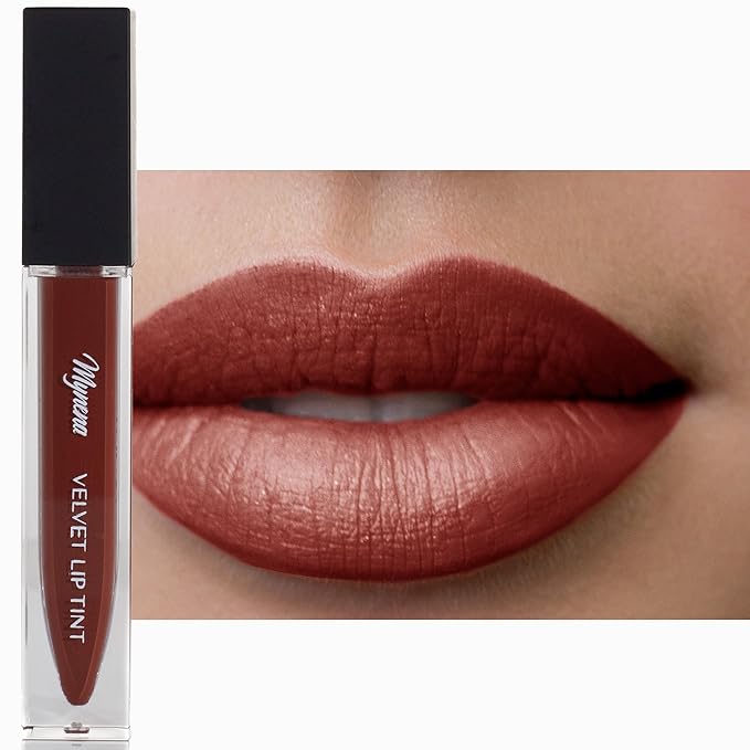 Orange Brown Velvet Mousse Liquid Lipstick | High-Pigmented Non-Sticky Non-Drying | Avva