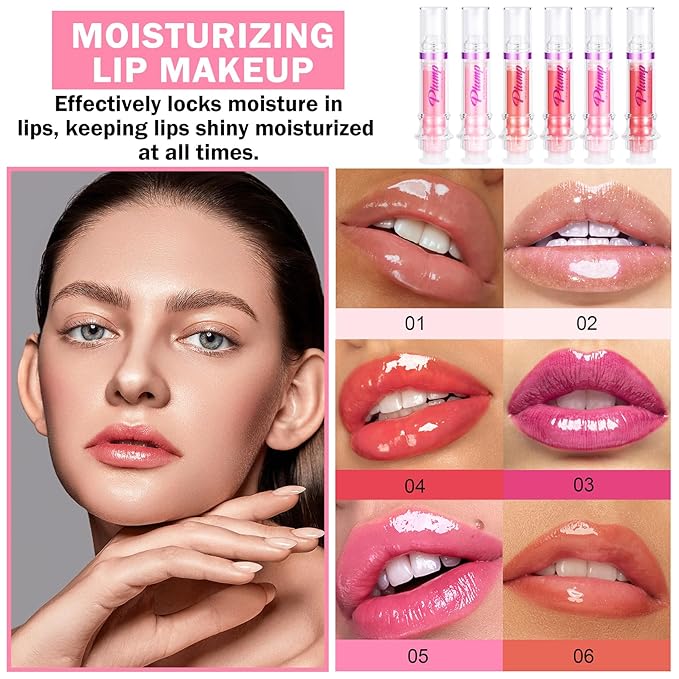 Korean Clear Lip Oil Gloss for Women,Ultra-Hydrating Lip Glow Oil with Chili Extract，Nourishing Lip Oil Tinted,Lip Plumping Booster,Fuller Lips Instantly - 02 Baby Pink