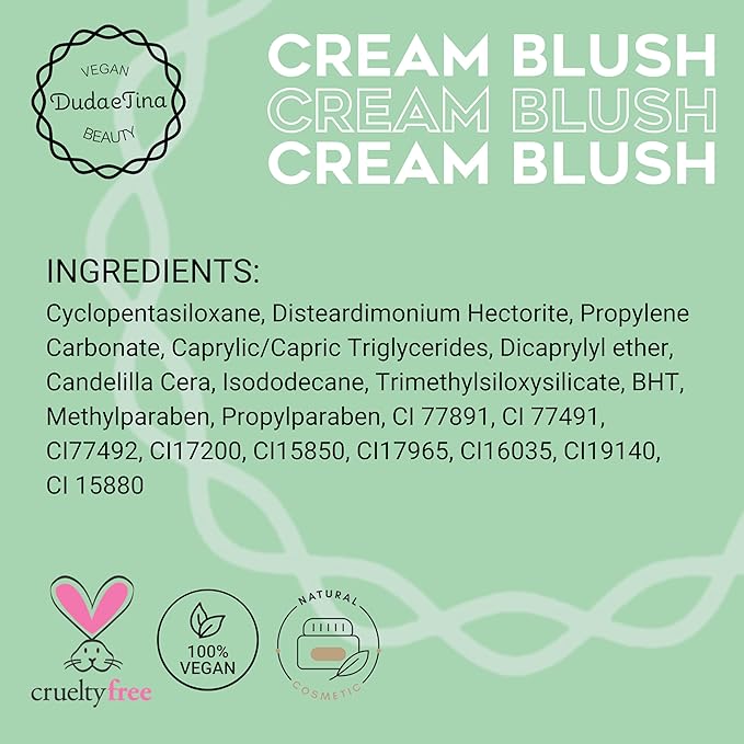 Duda e Tina 3 in 1 Cream Blush, - Red) 3ml