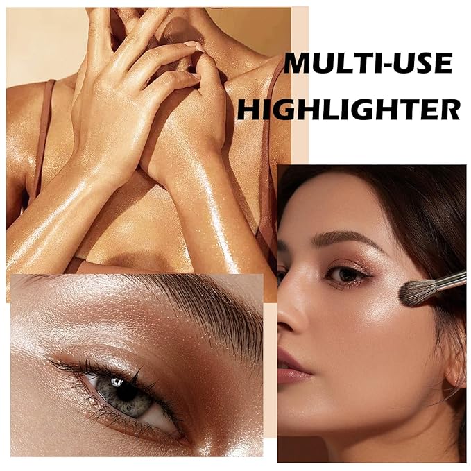 Boobeen Highlighter Makeup Palette, Baked Highlighter Bronzer Powder