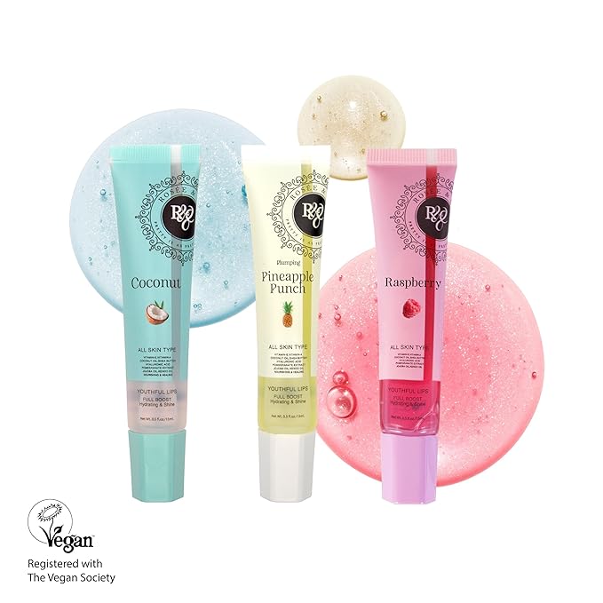 ROSÉE & CO Rosee Lip Gloss Vegan & Cruelty Free Treatment, Professional Make up, Long Lasting Glossy with Shea Butter, Moisturize, Protect & Smooth, High Shine, Non-Sticky (j. Watermelon, 0.5)