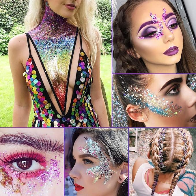 evpct 15 Color Shimmer Glitter Sparkle Glittery Eyeshadow