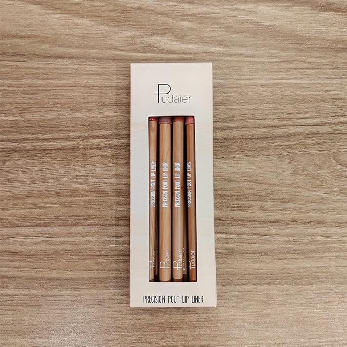 Lip Liner Set, 12Pcs Pure Natural Oak Brown Lip