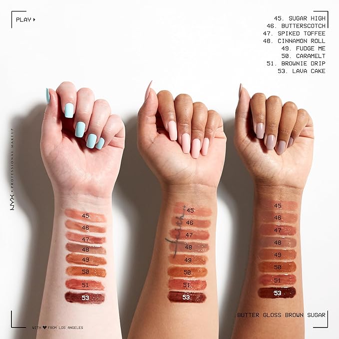 NYX PROFESSIONAL MAKEUP Butter Gloss, Non-Sticky Lip Gloss - Sugar Glass ,Clear