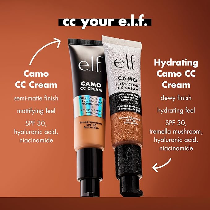 e.l.f. Hydrating Camo CC Cream, SPF 30, Color 125 C
