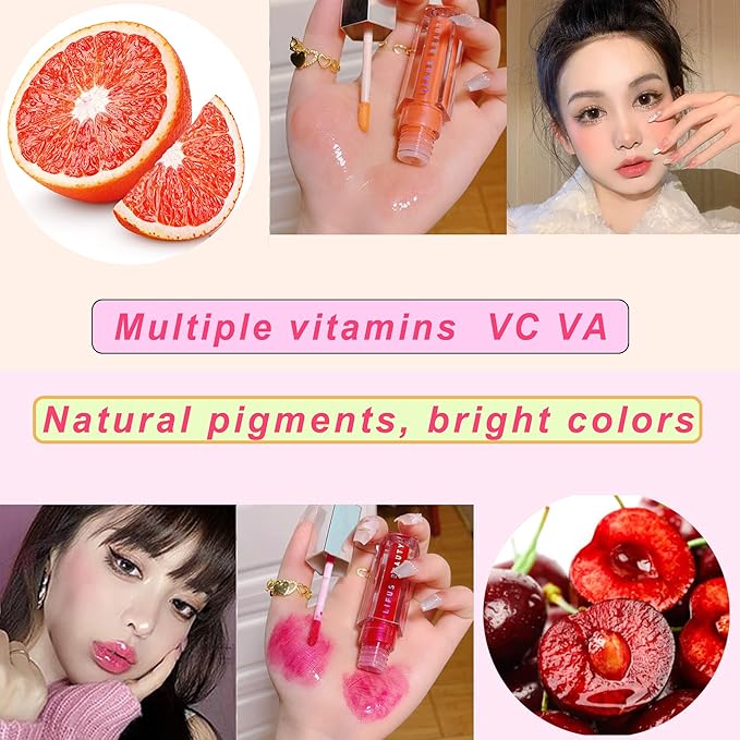 Lip Gloss,Hydrating Lip Oil Tinted Set | Long Lasting | Non-Sticky | High Shine for Plumper Looking Lips,Moisturizing Lip Oil Gloss for Lip Care and Dry Lips-9