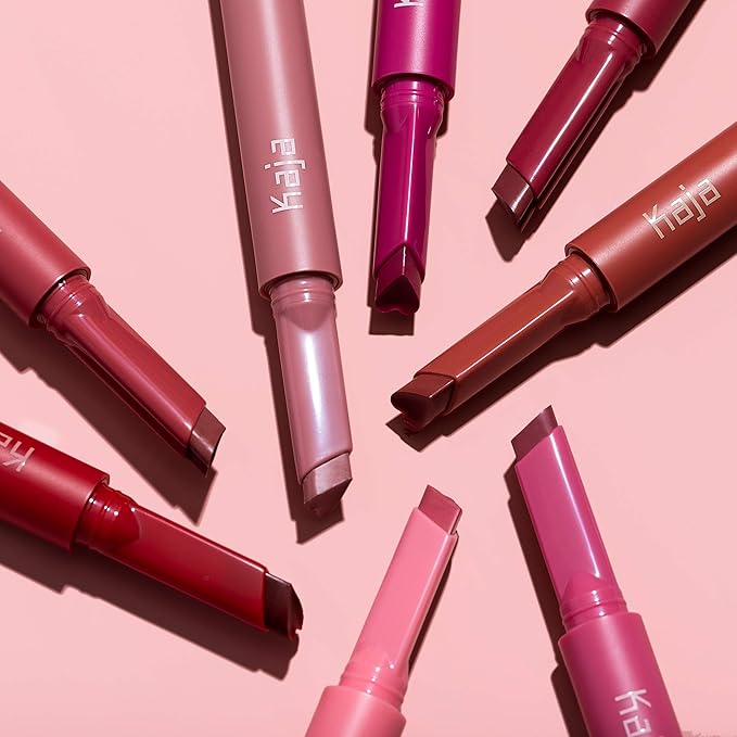 Kaja Lip Gloss - Heart Melter | High-shine, Glossy Finish, Peppy Pink Nude, Moisturize, 05 Hunny Bun, 0.04 Oz