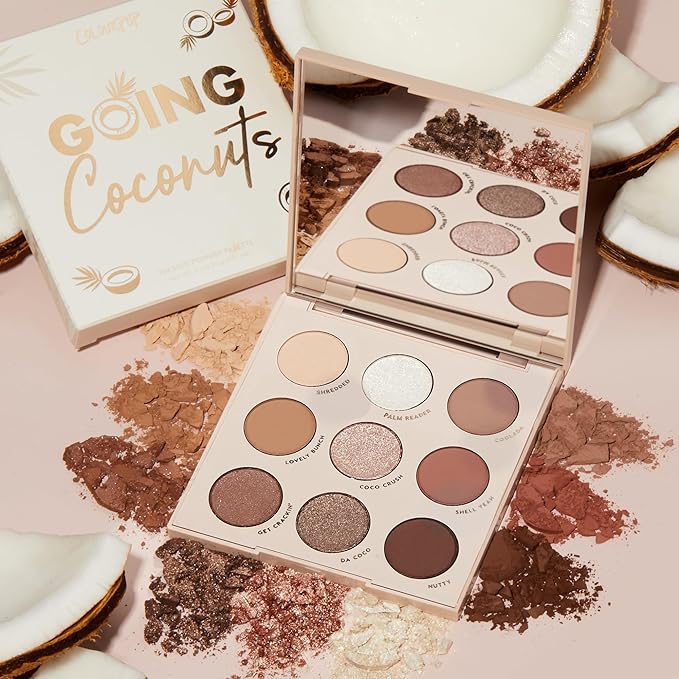 Colourpop Going Coconuts Eyeshadow Palette - Cool-Toned Neutral 3 oz