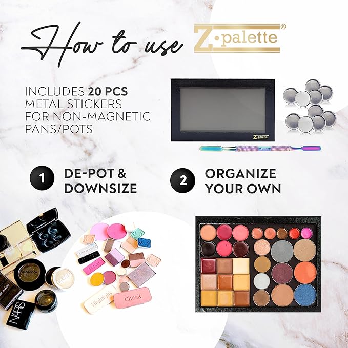 Large Magnetic Makeup Palette, Empty Magnetic Palette, Universal