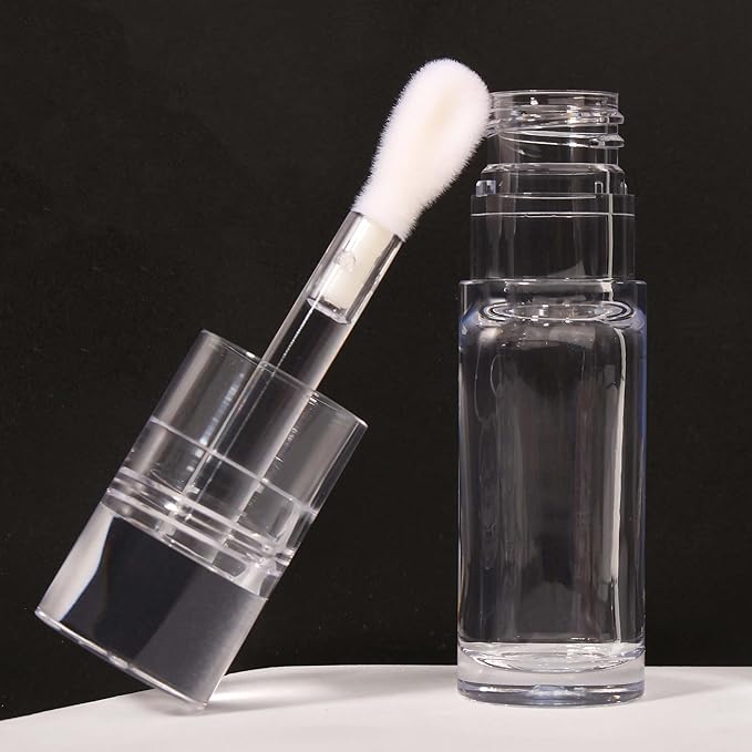 COSIDEA 18pcs Empty 5.5ml Round Clear PETG lip gloss tubes thick wand lipgloss tube container for lip oil