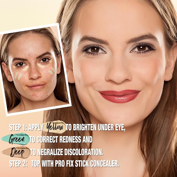 Contour Stick Corrects Skin Tone Bronzer Waterproof Sweat Concealer Green